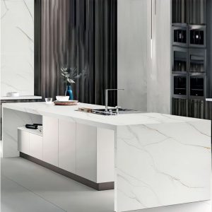 Thailand Factory Calacatta White with Gold Veins Quartz Kitchens Countertops Worktops Polished Wholesale Customized - Image 4