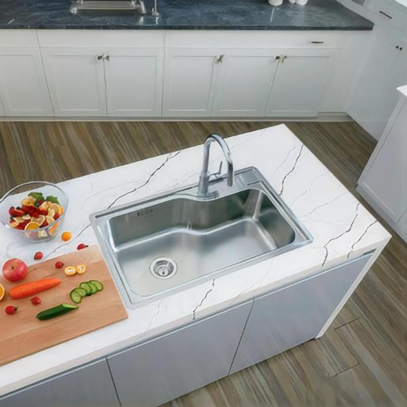 Thailand Factory Calacatta White with Black Veins Quartz Kitchen Countertops Wholesale Customized - Image 3