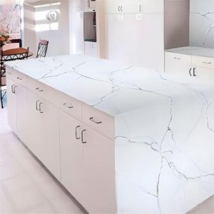 Thailand Factory Calacatta White with Black Veins Quartz Kitchen Countertops Wholesale Customized - Image 4