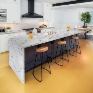 Thailand Factory Onyx-look Calacatta Quartz Countertops for Kitchen Worktops Wholesale Customized