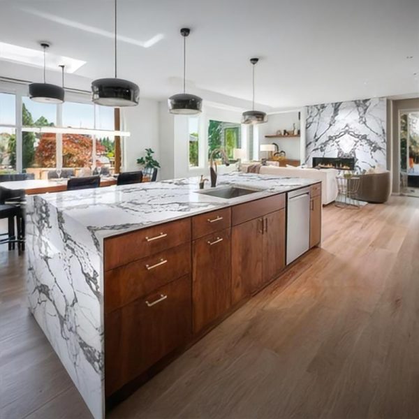 Thailand Factory Onyx-look Calacatta Quartz Countertops for Kitchen Worktops Wholesale Customized