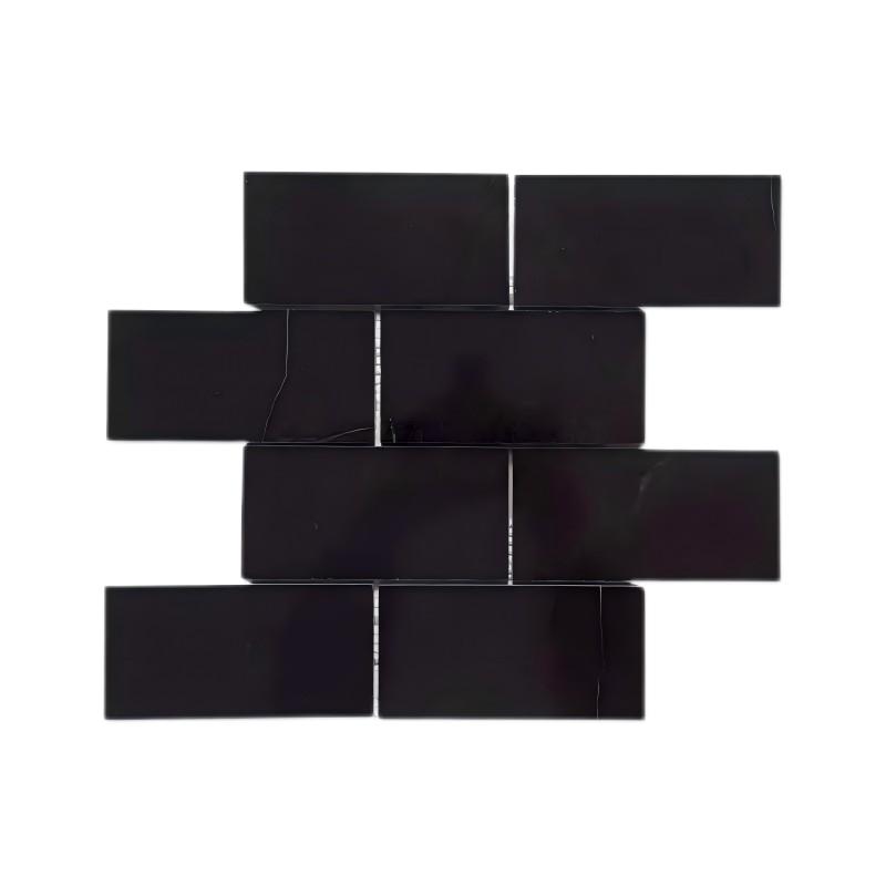 Thailand Factory Nero Marquina Stone Black Marble Mosaic Tile for Interior Wall and Floor Decor Wholesale Manufacturer - Image 3