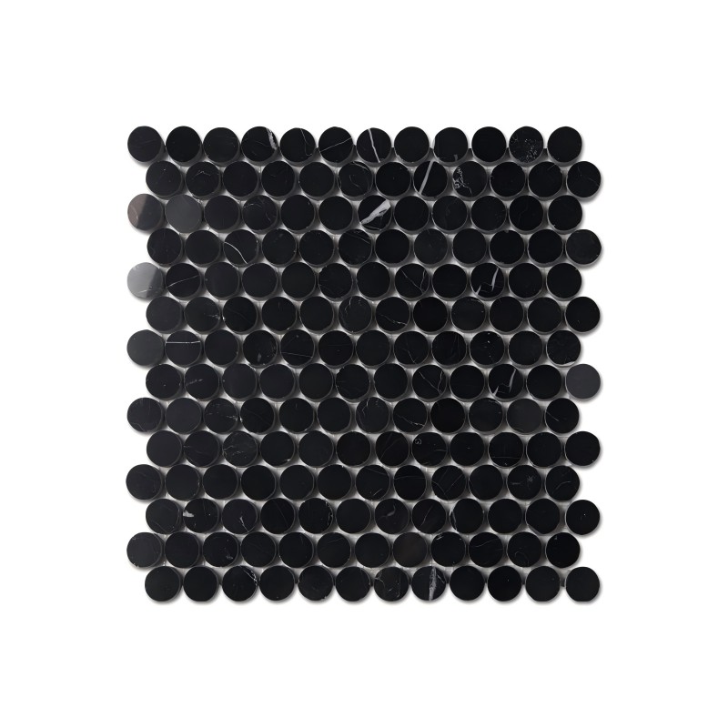 Thailand Factory Nero Marquina Stone Black Marble Mosaic Tile for Interior Wall and Floor Decor Wholesale Manufacturer - Image 4