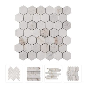 Thailand Factory Glorious White Stone White Marble Mosaic Tile for Interior Wall and Floor Decor Wholesale