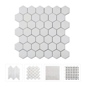 Thailand Factory White Thassos Stone White Marble Mosaic Tile for Wall and Floor Decoration Wholesale Manufacturer