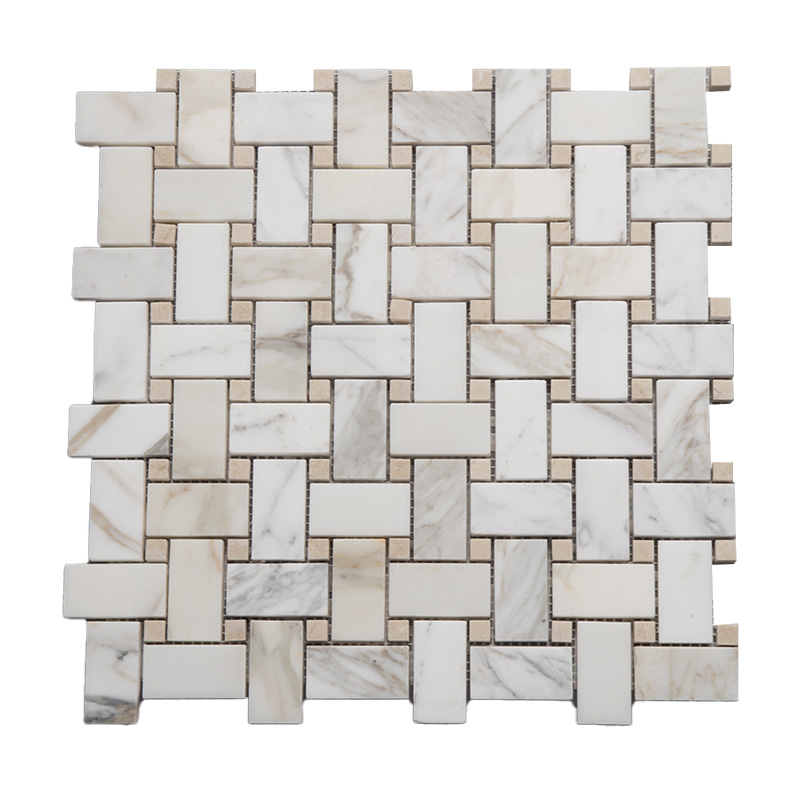 Thailand Factory Calacatta Gold Stone White Marble Mosaic Tile for Interior Wall and Floor Decor Wholesale Manufacturer - Image 4