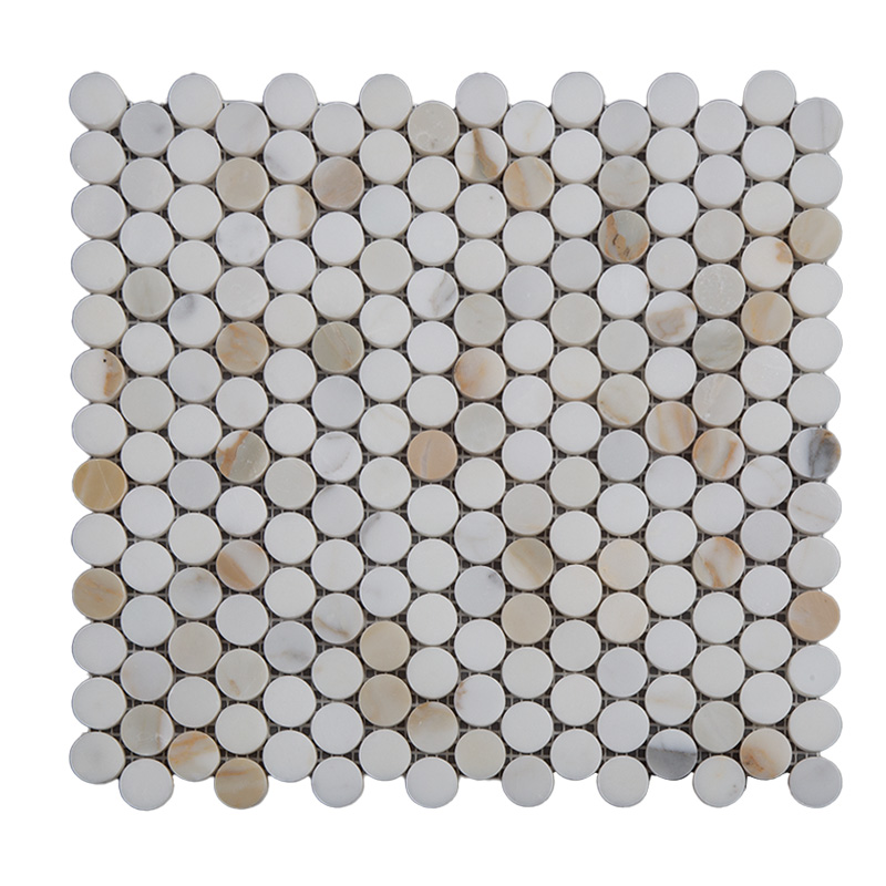 Thailand Factory Calacatta Gold Stone White Marble Mosaic Tile for Interior Wall and Floor Decor Wholesale Manufacturer - Image 5
