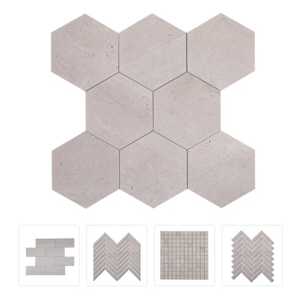 Thailand Factory Ivory Travertine White Stone Mosaic Tile for Wall Decor Wholesale Supplier