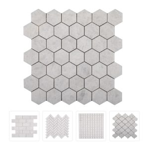 Thailand Factory Opal White Marble Mosaic Tile White for Interior Floor Decor Wholesale Manufacturer