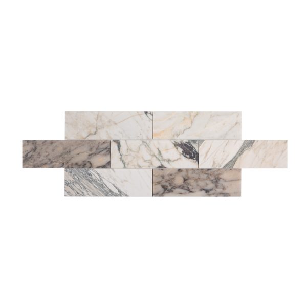 Thailand Factory Natural Stone Calacatta Viola Marble with Purple Veins Tile for Bathroom Floor Wholesale Manufacturer