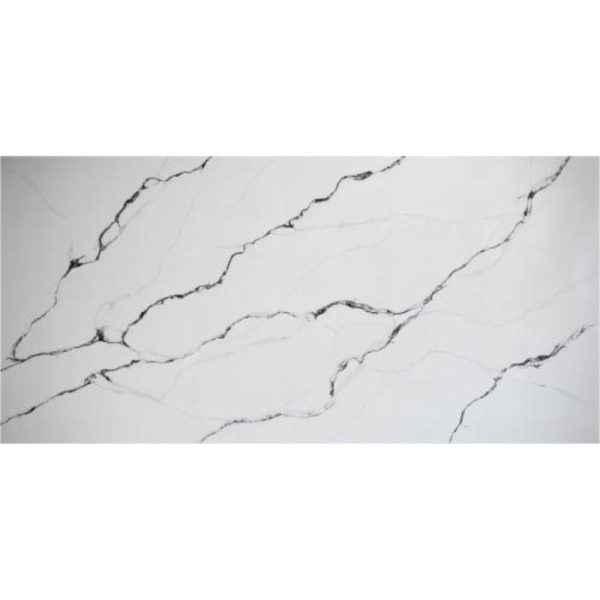 Thailand Factory Calacatta White with Black Veins Quartz Slabs Manufacturer Wholesale