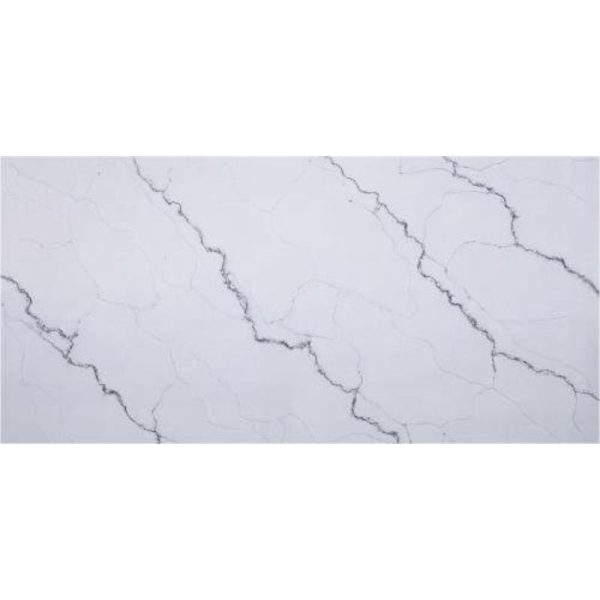 Thailand Factory Calacatta White with Black Veins Quartz Slabs Manufacturer Wholesale