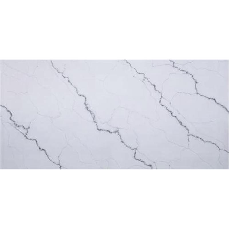 Thailand Factory Calacatta White with Black Veins Quartz Slabs Manufacturer Wholesale - Image 2