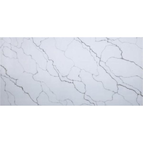 Thailand Factory Calacatta White with Black Veins Quartz Slabs Manufacturer Wholesale