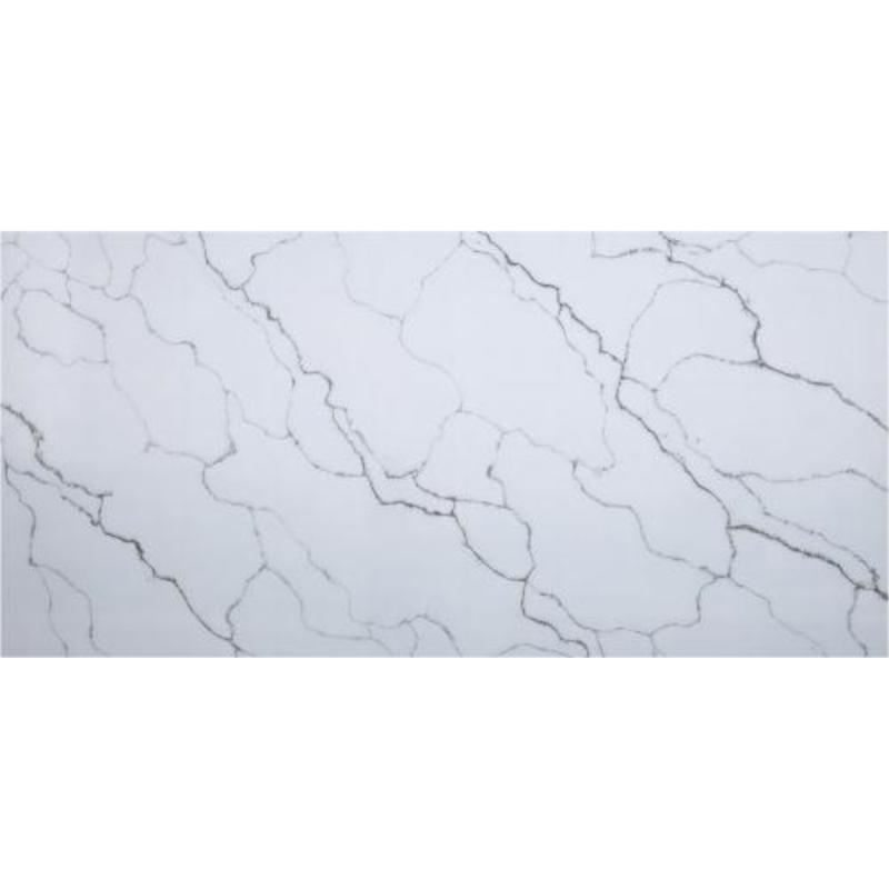 Thailand Factory Calacatta White with Black Veins Quartz Slabs Manufacturer Wholesale - Image 3