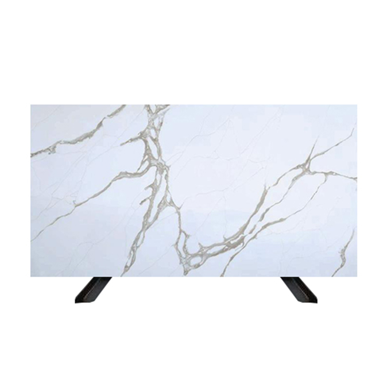 Thailand Factory Wholesale Calacatta White with Gold Veins Quartz Slabs Supplier - Image 1