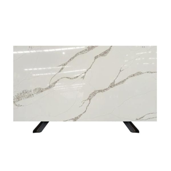 Thailand Factory Wholesale Calacatta White with Gold Veins Quartz Slabs Supplier