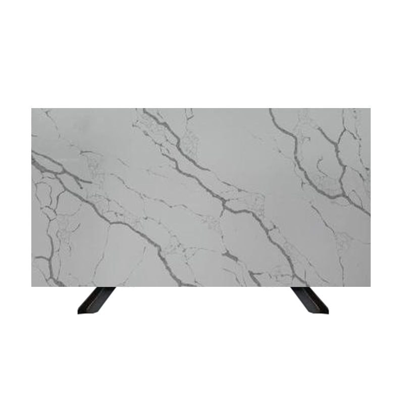 Thailand Factory Wholesale Calacatta White with Grey Veins Quartz Slabs for Sale - Image 2