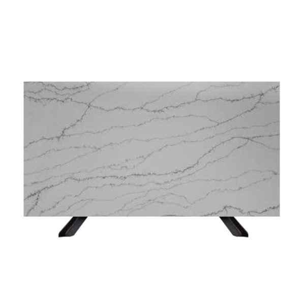 Thailand Factory Wholesale Calacatta White with Grey Veins Quartz Slabs for Sale