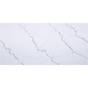 Thailand Factory Wholesale Super Jumbo Calacatta White with Grey Veins Quartz Slabs for Sale Manufacturer
