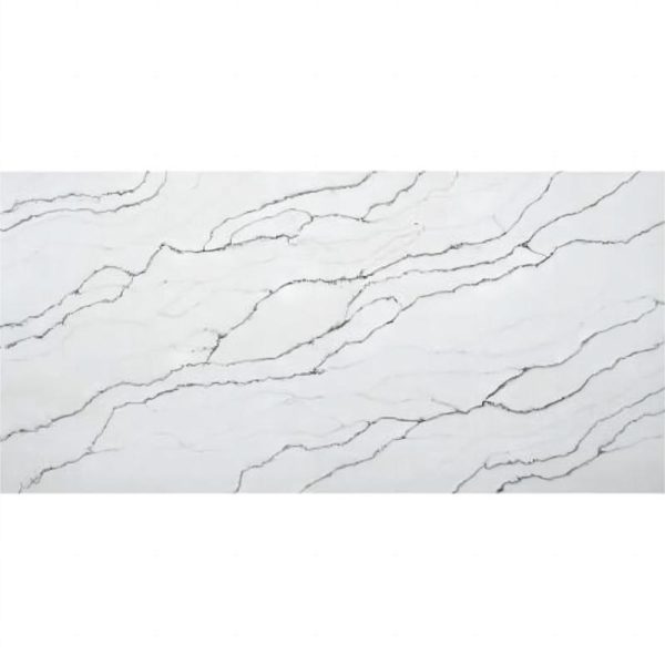 Thailand Factory Wholesale Super Jumbo Calacatta White with Grey Veins Quartz Slabs for Sale Manufacturer