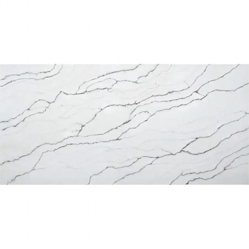 Thailand Factory Wholesale Super Jumbo Calacatta White with Grey Veins Quartz Slabs for Sale Manufacturer - Image 2