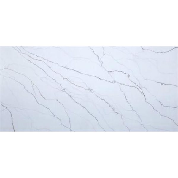 Thailand Factory Wholesale Super Jumbo Calacatta White with Grey Veins Quartz Slabs for Sale Manufacturer