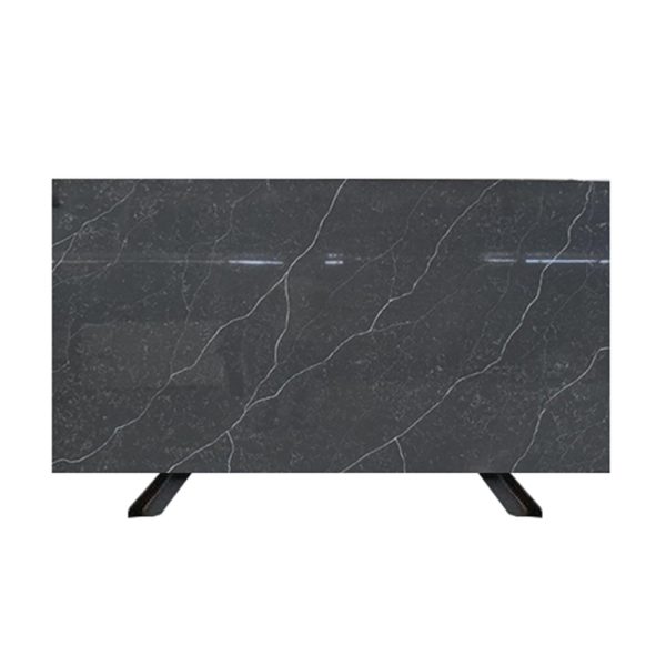 Thailand Factory Wholesale Dark Color Calacatta Black Quartz Slabs Manufacturer