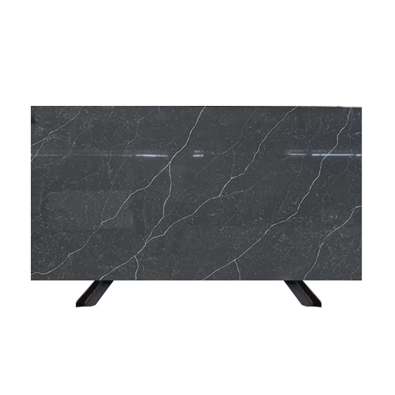 Thailand Factory Wholesale Dark Color Calacatta Black Quartz Slabs Manufacturer - Image 4