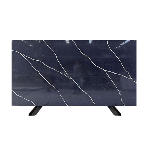 Thailand Factory Wholesale Dark Color Calacatta Black Quartz Slabs Manufacturer