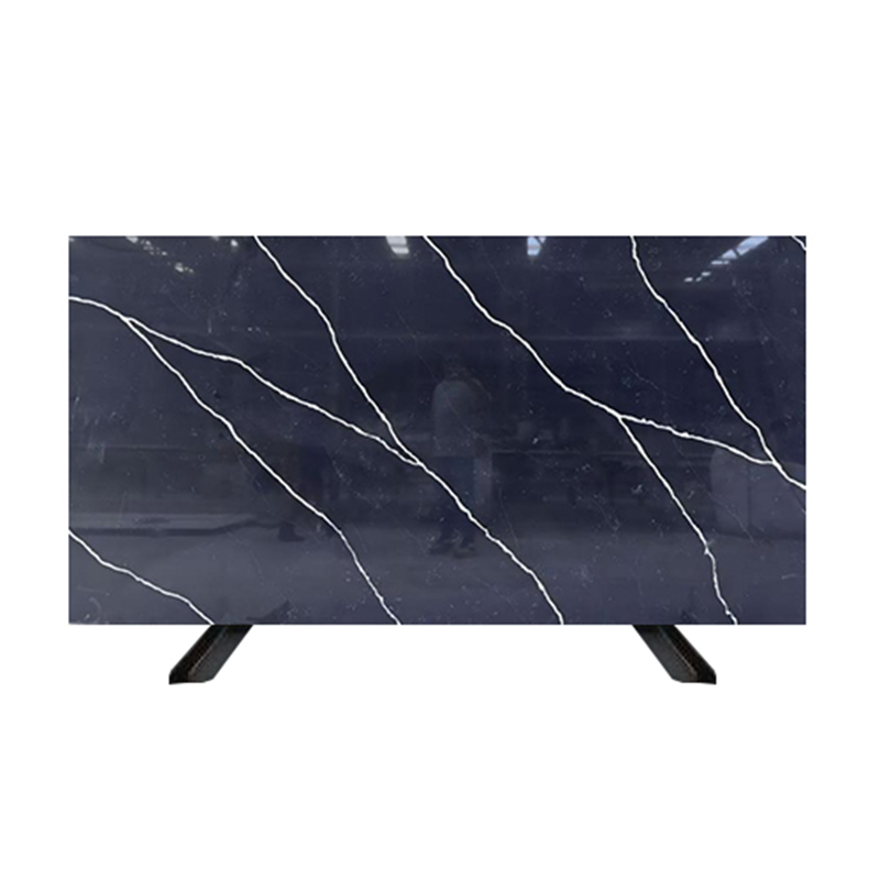 Thailand Factory Wholesale Dark Color Calacatta Black Quartz Slabs Manufacturer - Image 5