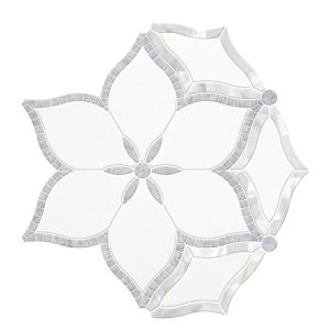 Thailand Factory Marble Stone Waterjet Mosaic Tile Flower Shape Design for Interior Wall Decor Wholesale Manufacturer - Image 2