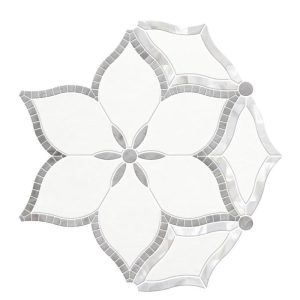 Thailand Factory Marble Stone Waterjet Mosaic Tile Flower Shape Design for Interior Wall Decor Wholesale Manufacturer - Image 3