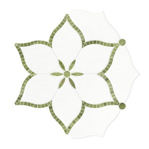Thailand Factory Marble Stone Waterjet Mosaic Tile Flower Shape Design for Interior Wall Decor Wholesale Manufacturer - Image 5