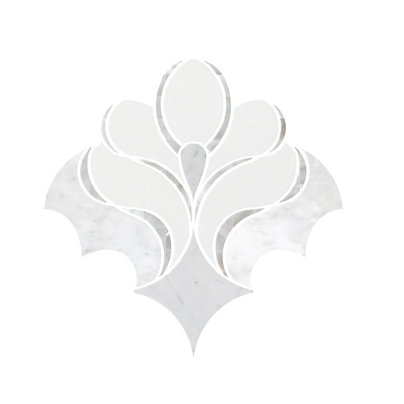 Thailand Factory Marble Stone Waterjet Mosaic Tile Supplier Irregular Design for Interior Wall Wholesale - Image 1