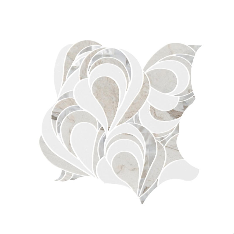 Thailand Factory Marble Stone Waterjet Mosaic Tile Design for Interior Wall Wholesale Manufacturer - Image 1