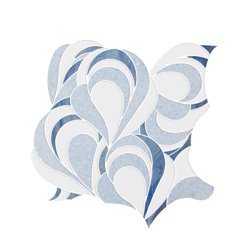 Thailand Factory Marble Stone Waterjet Mosaic Tile Design for Interior Wall Wholesale Manufacturer - Image 2