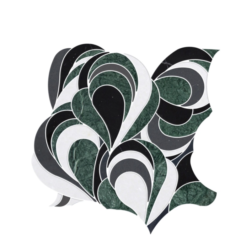Thailand Factory Marble Stone Waterjet Mosaic Tile Design for Interior Wall Wholesale Manufacturer - Image 5