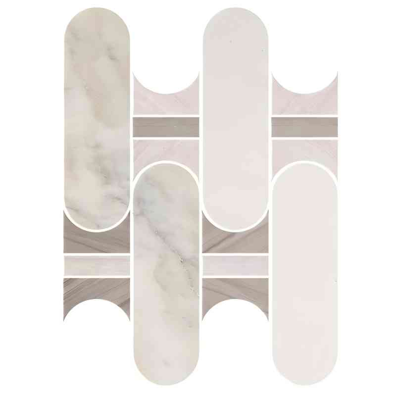 Thailand Factory Marble Stone Waterjet Mosaic Tile Design for Interior Floor and Wall Wholesale Supplier - Image 1
